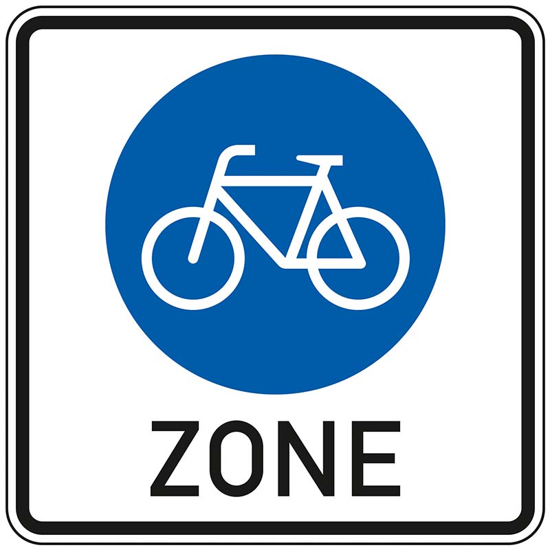 PREMARK ™ Farbige Fahrbahnmarkierung, VZ244.3, Beginn einer Fahrradzone, 900x600 – VPE 2 Stück