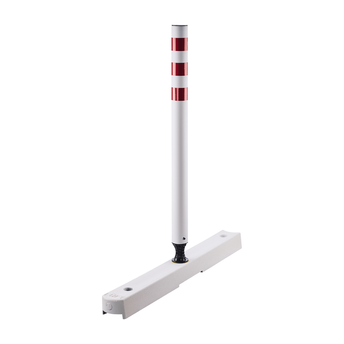 BLP-Leitpfosten, 105 cm, weiß, mit Fuß, rund