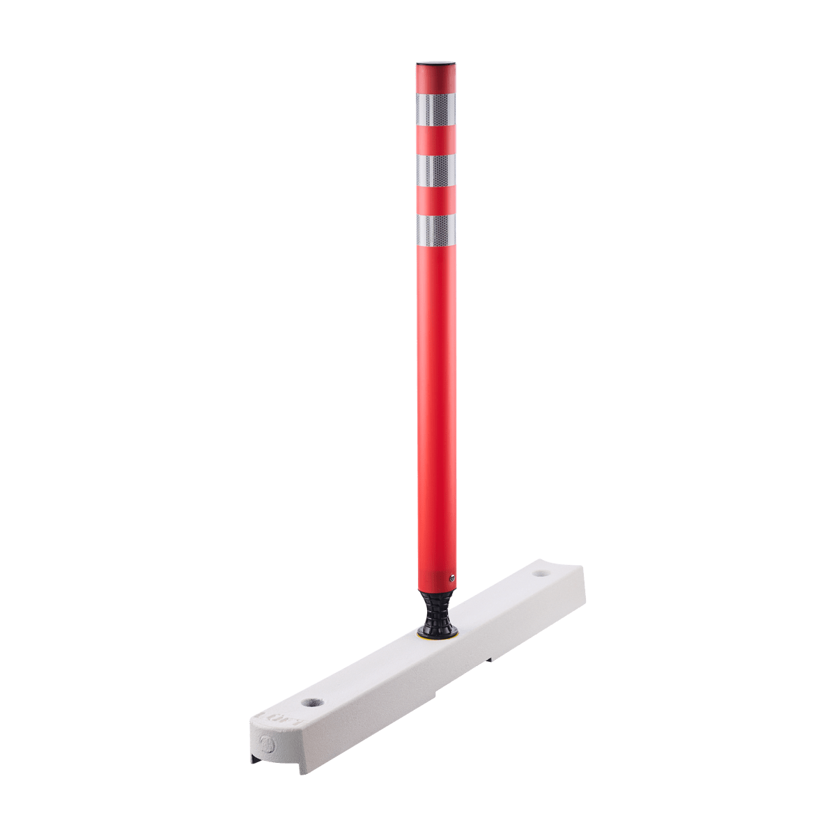 BLP-Leitpfosten, 105 cm, orange, mit Fuß, rund