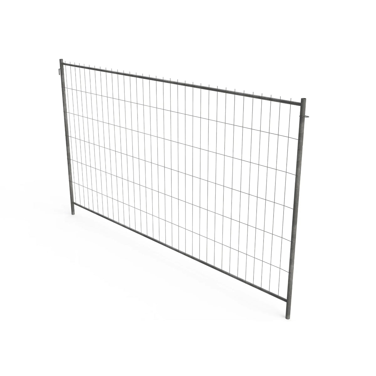 Bauzaun Euro 30, 3500x2000 - Draht ø 3,2/3,2 - Masschung 100x300 - Rohr 40/27, mit Überstand, mit Haken/Ösen