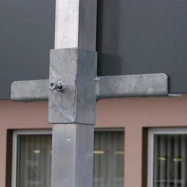 Klemmhalterung für Schaftrohre 60 x 60 mm, Stahl feuerverzinkt