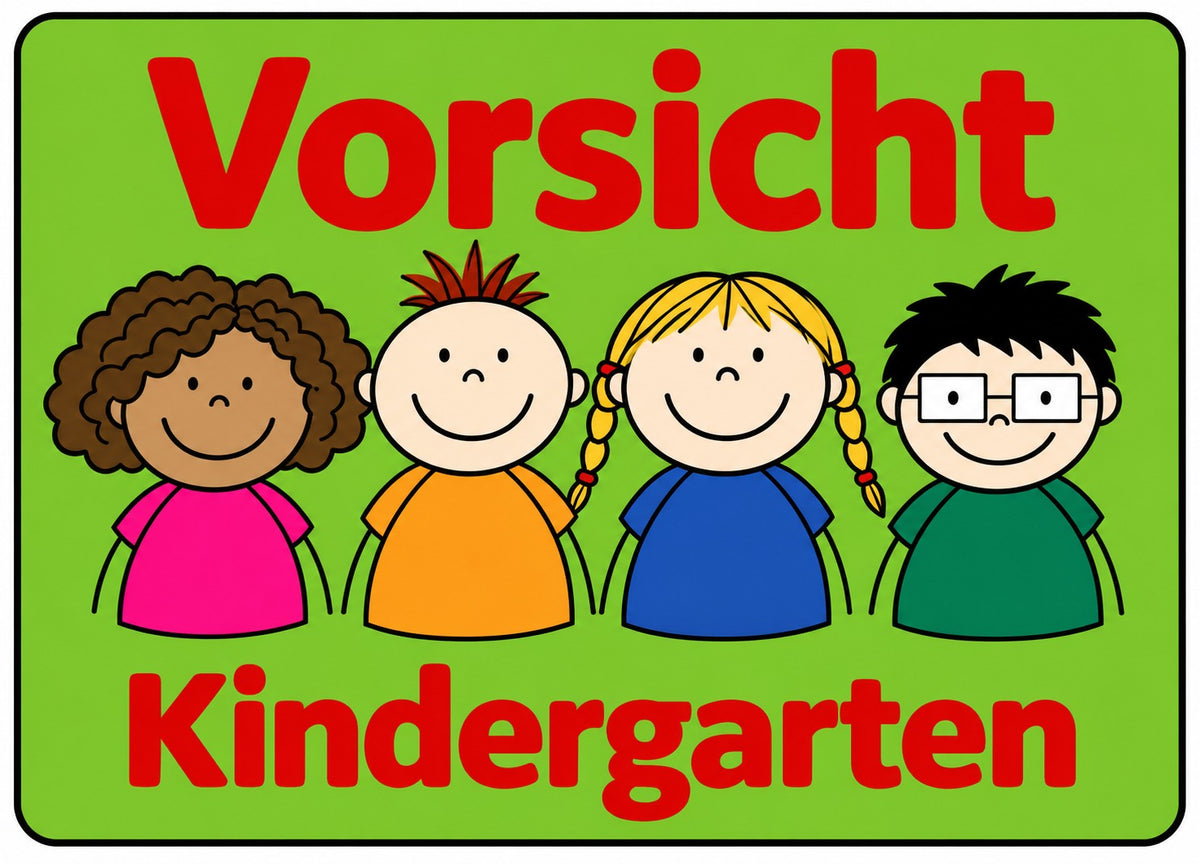 Kinderhinweisschild K11N Vorsicht Kindergarten 500 x 750 mm