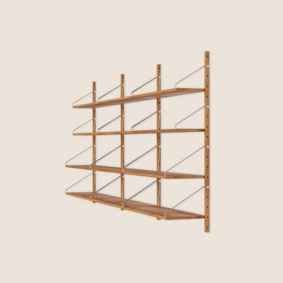 Shelf Library Natural | Triple Section