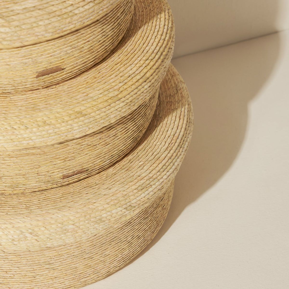 Round Woven Lidded Basket