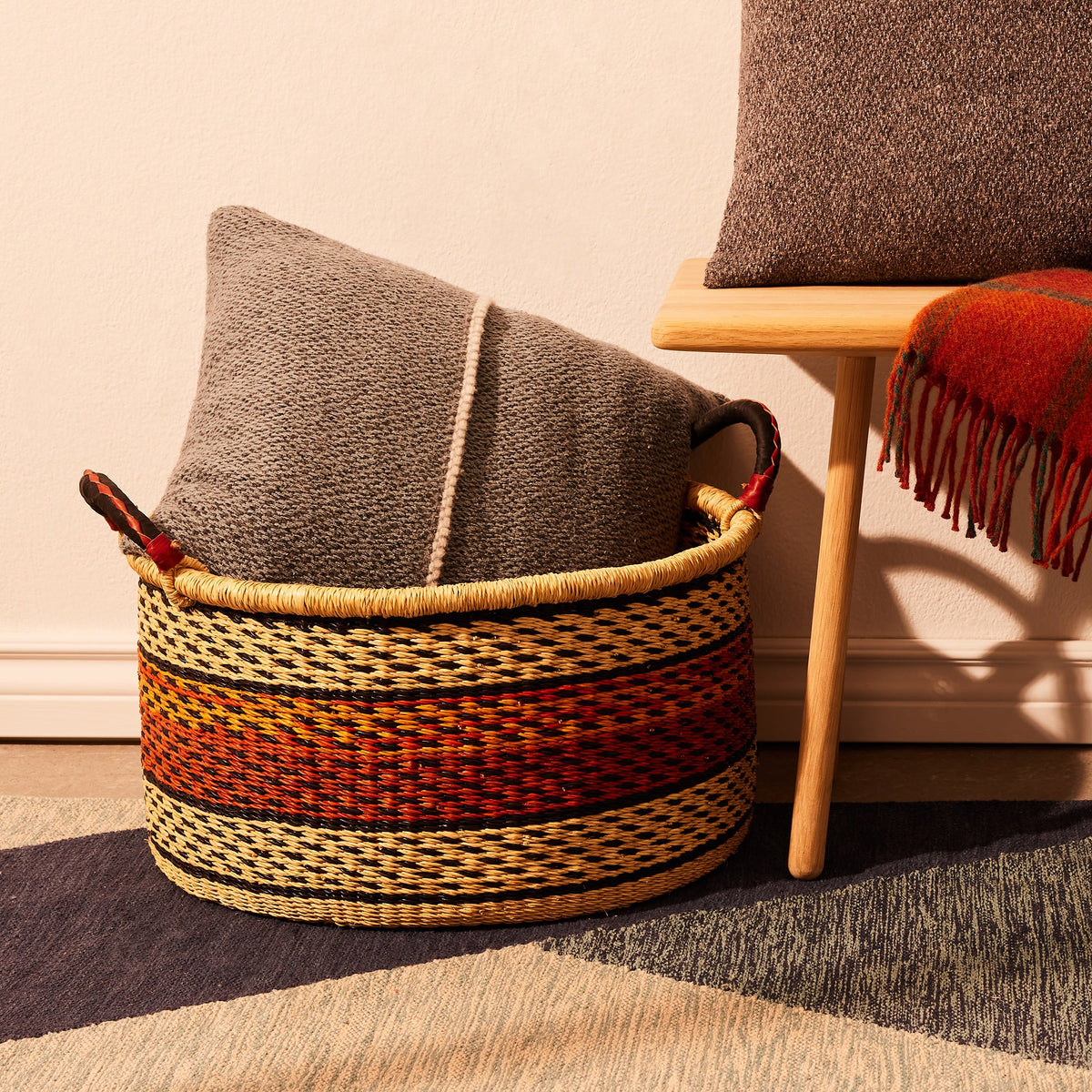 Small Woven Short Basket