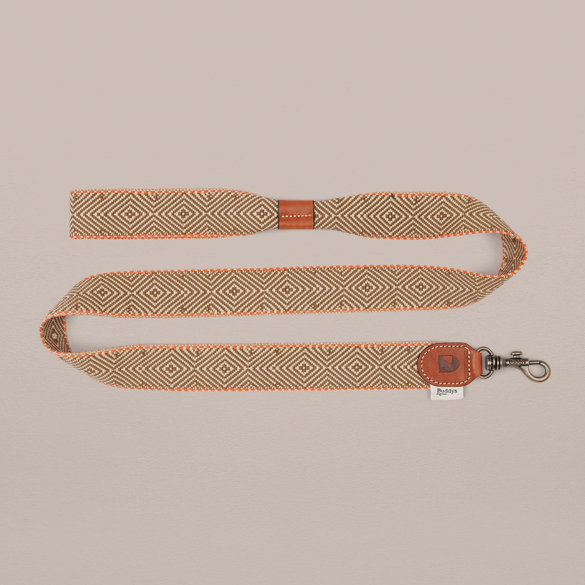 Capri Isola Woven Cotton Dog Leash - Beige