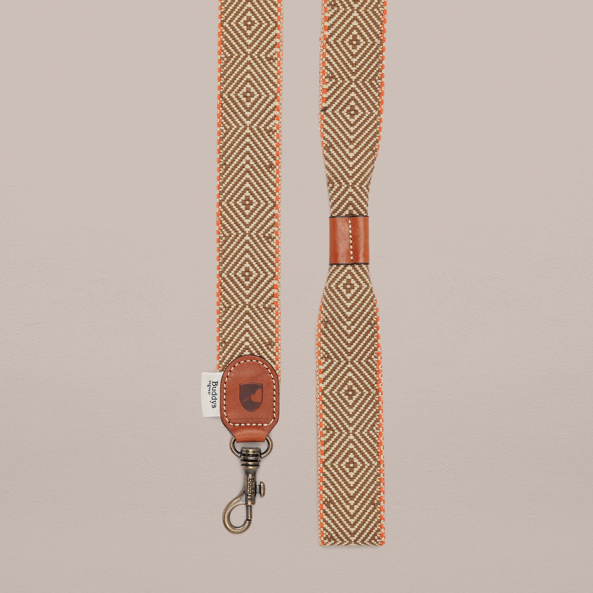 Capri Isola Woven Cotton Dog Leash - Beige