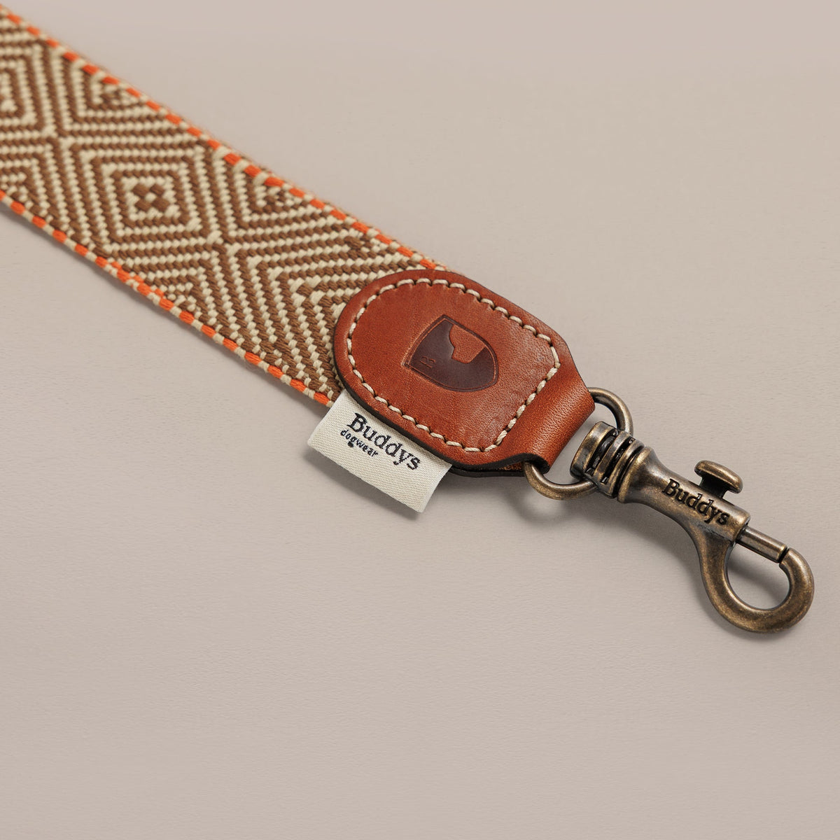 Capri Isola Woven Cotton Dog Leash - Beige