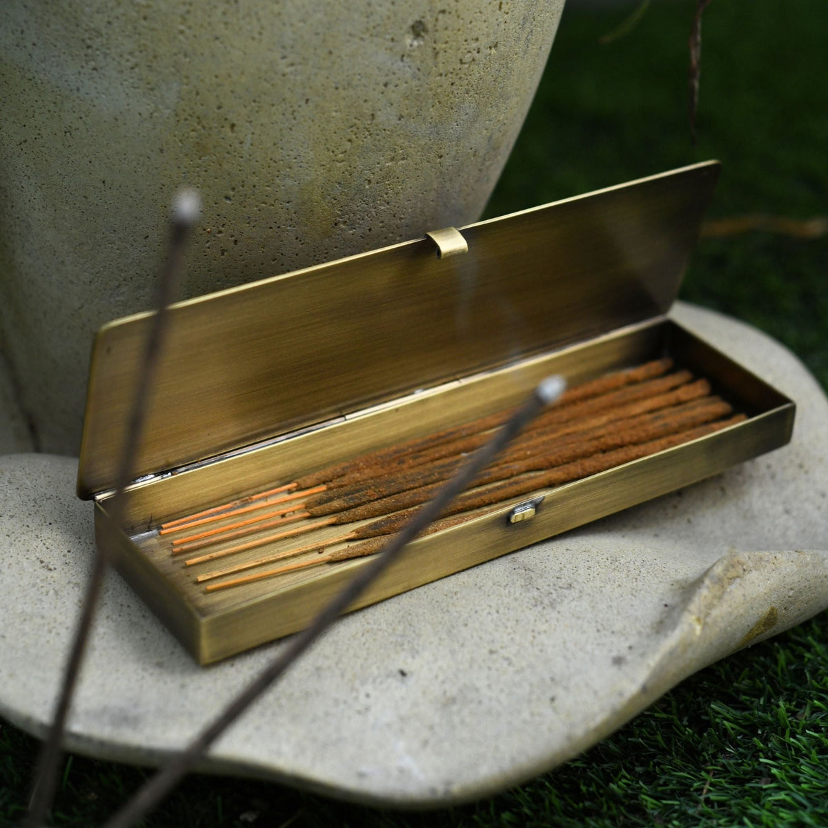 Slim Brass Storage Box