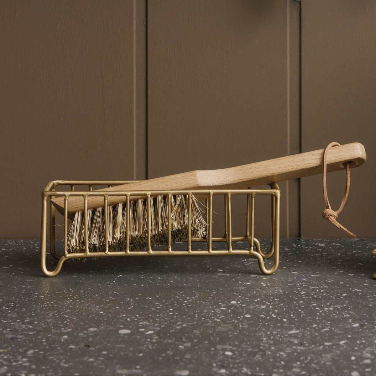 Slim Brass Storage Basket