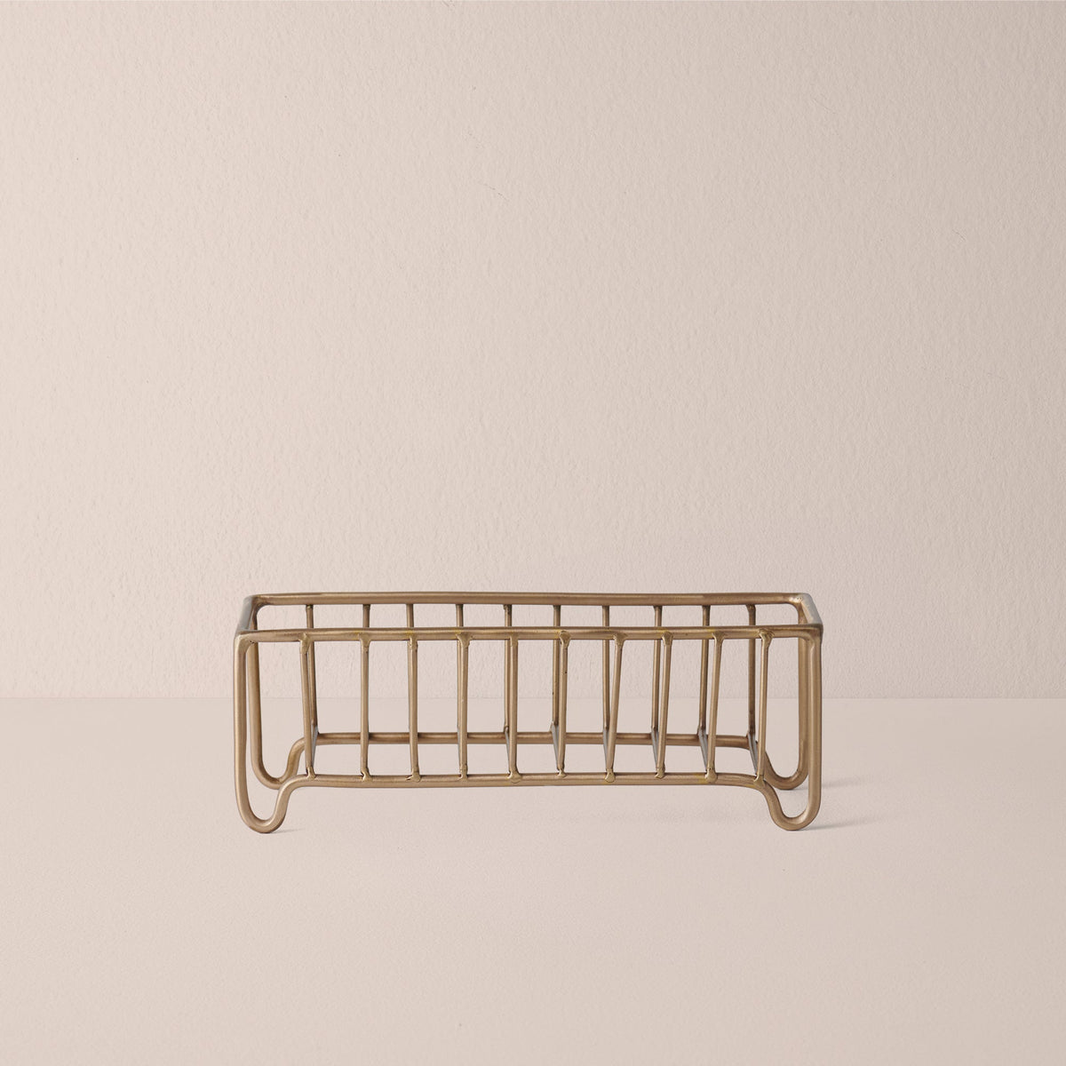 Slim Brass Storage Basket