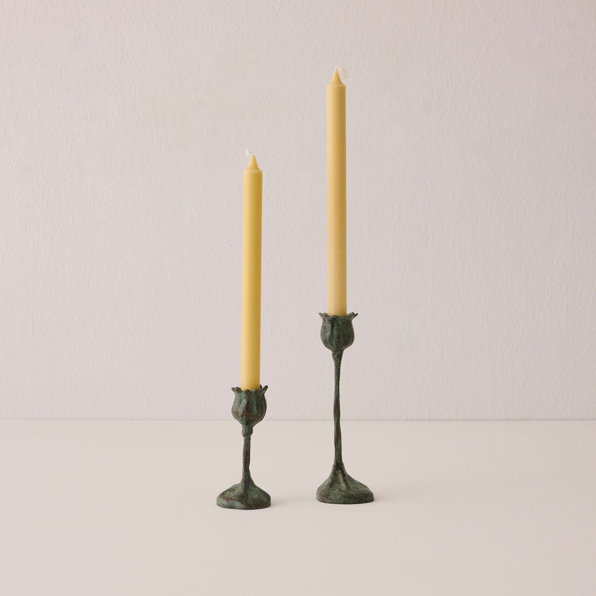 Bronze Poppy Candlestick