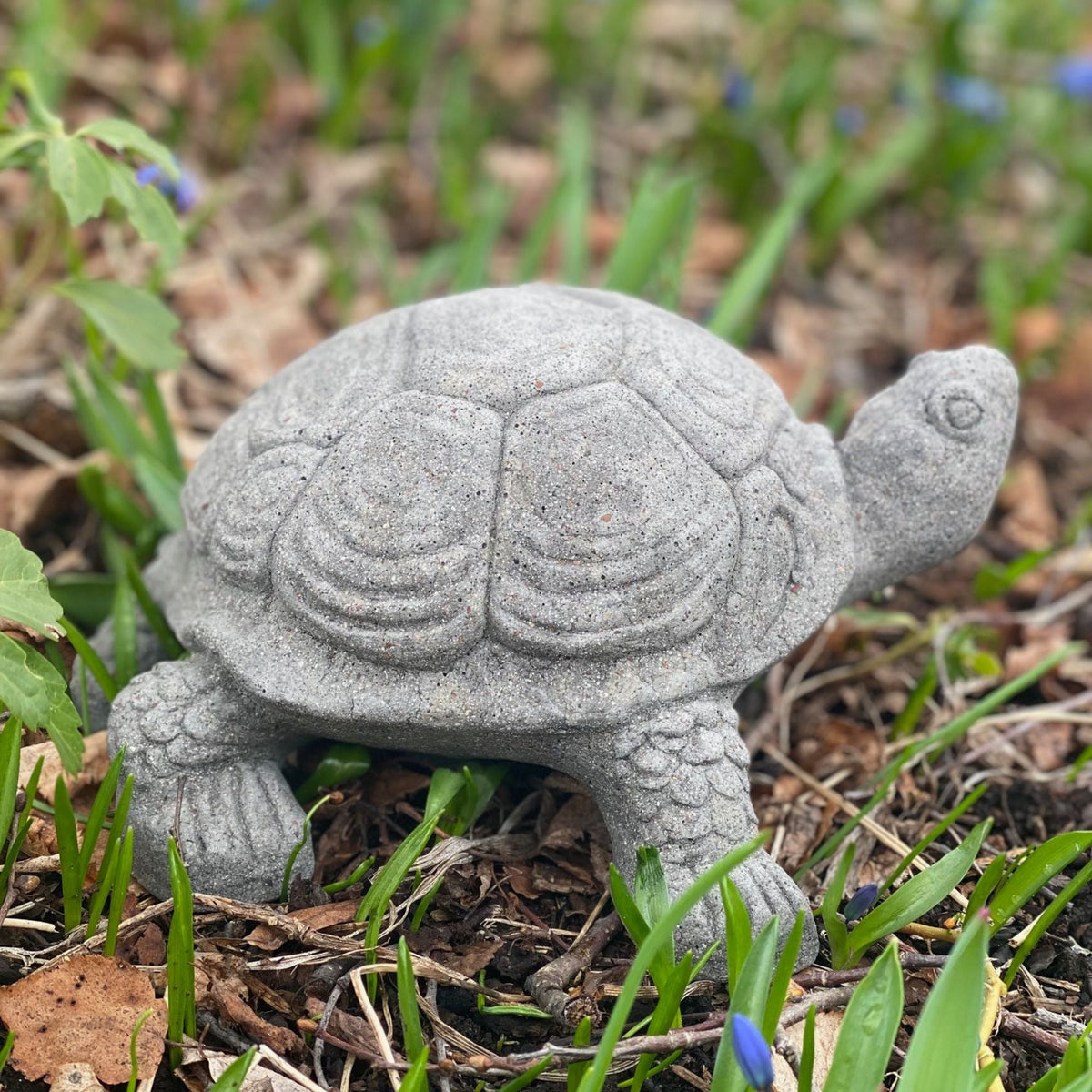 Cast Stone Aged Garden Turtle Statue