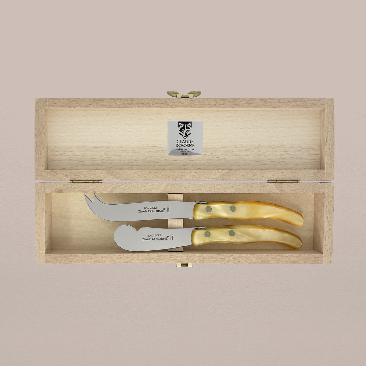 2-Piece Butter & Cheese Knife Set - Natural Pearl