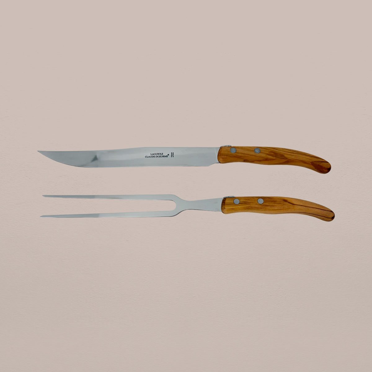 2-Piece Carving Knife Set - Olive Wood