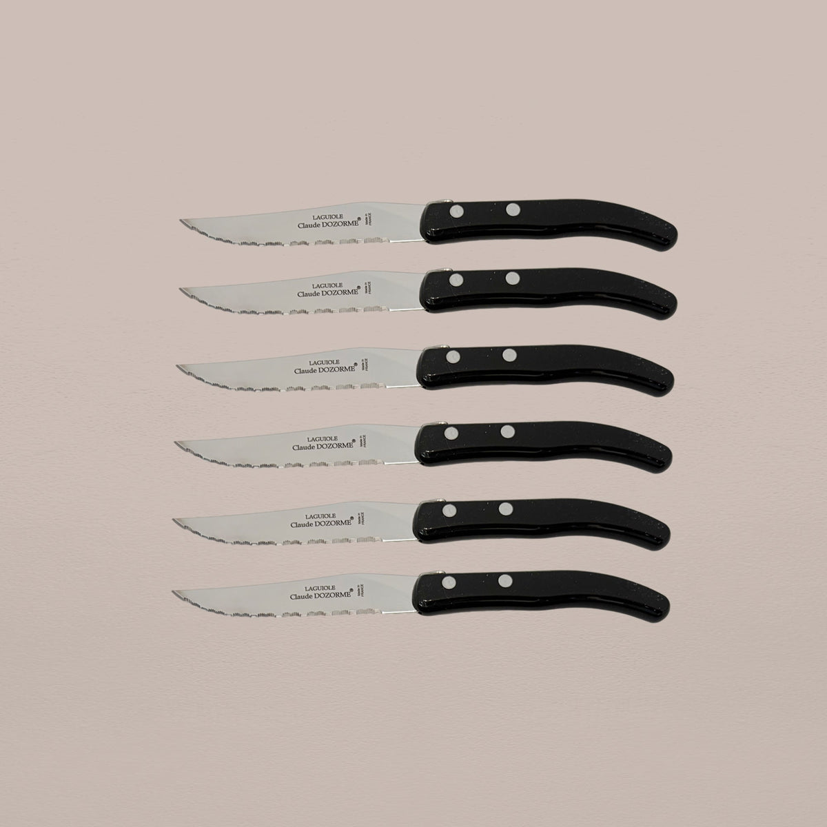 6-Piece Steak Knife Set - Black