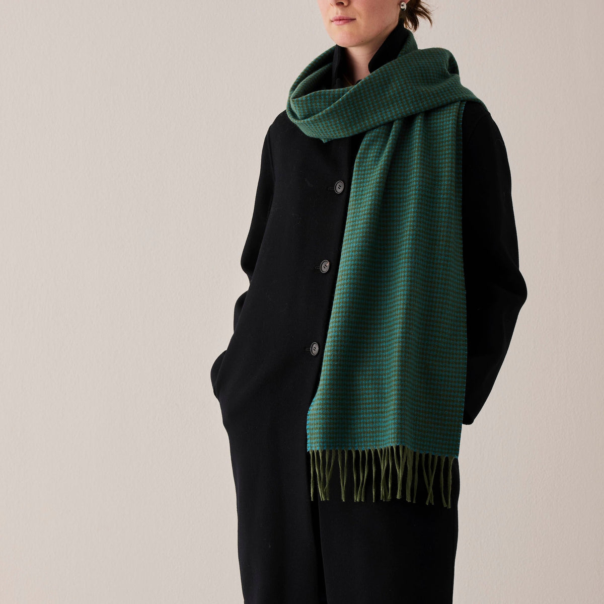 Extra Fine Merino Wool Herringbone Scarf