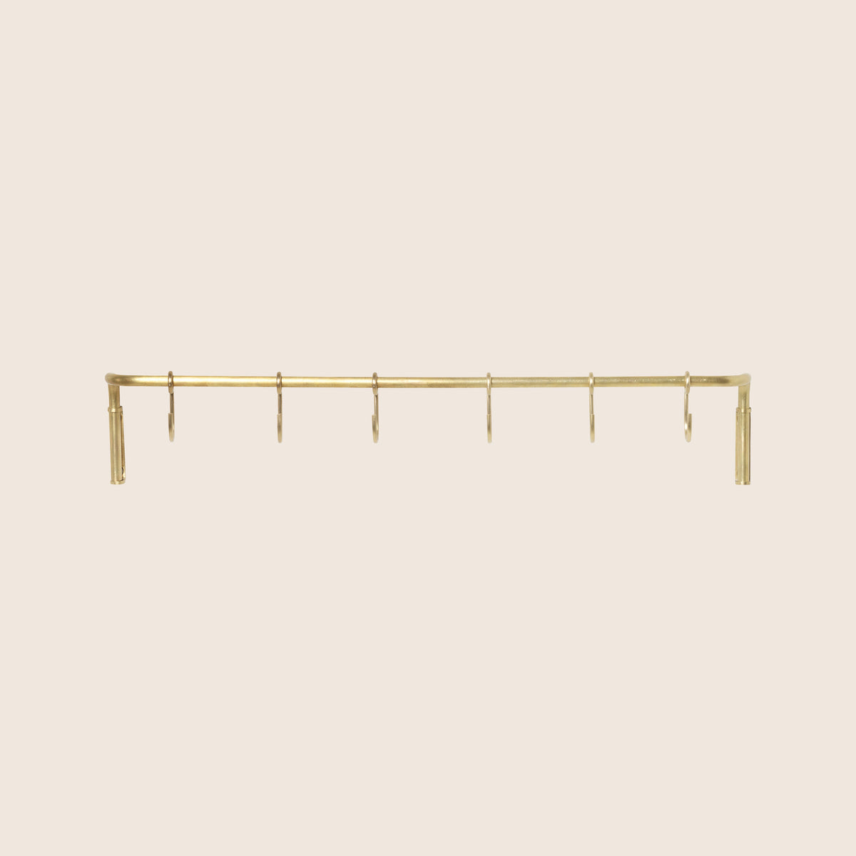 Brass Kitchen Rod with Hooks