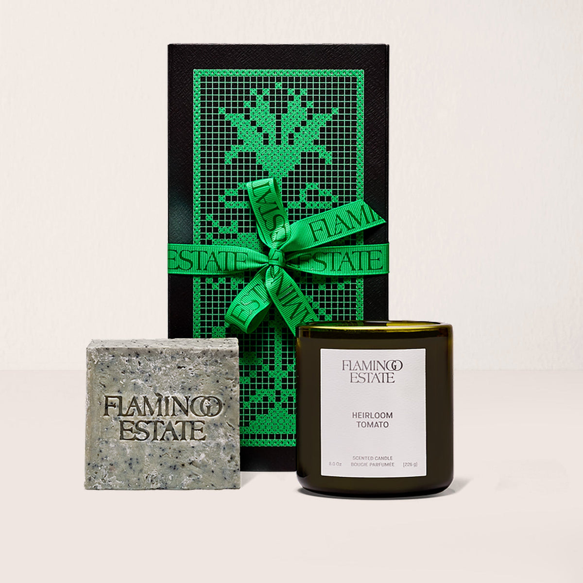 Bestsellers Set - Heirloom Tomato Candle & Exfoliating Peppermint Soap Brick