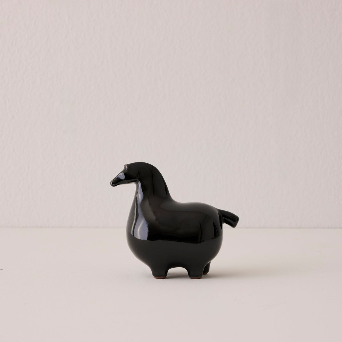 Ceramic Horse Figurine - Glazed