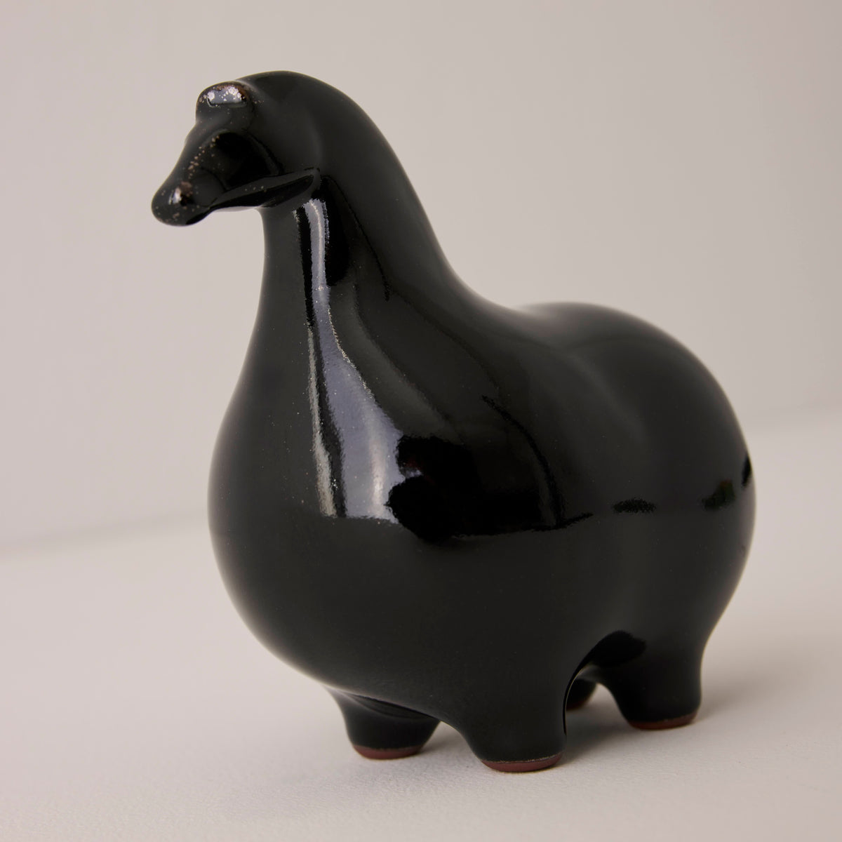 Ceramic Horse Figurine - Glazed