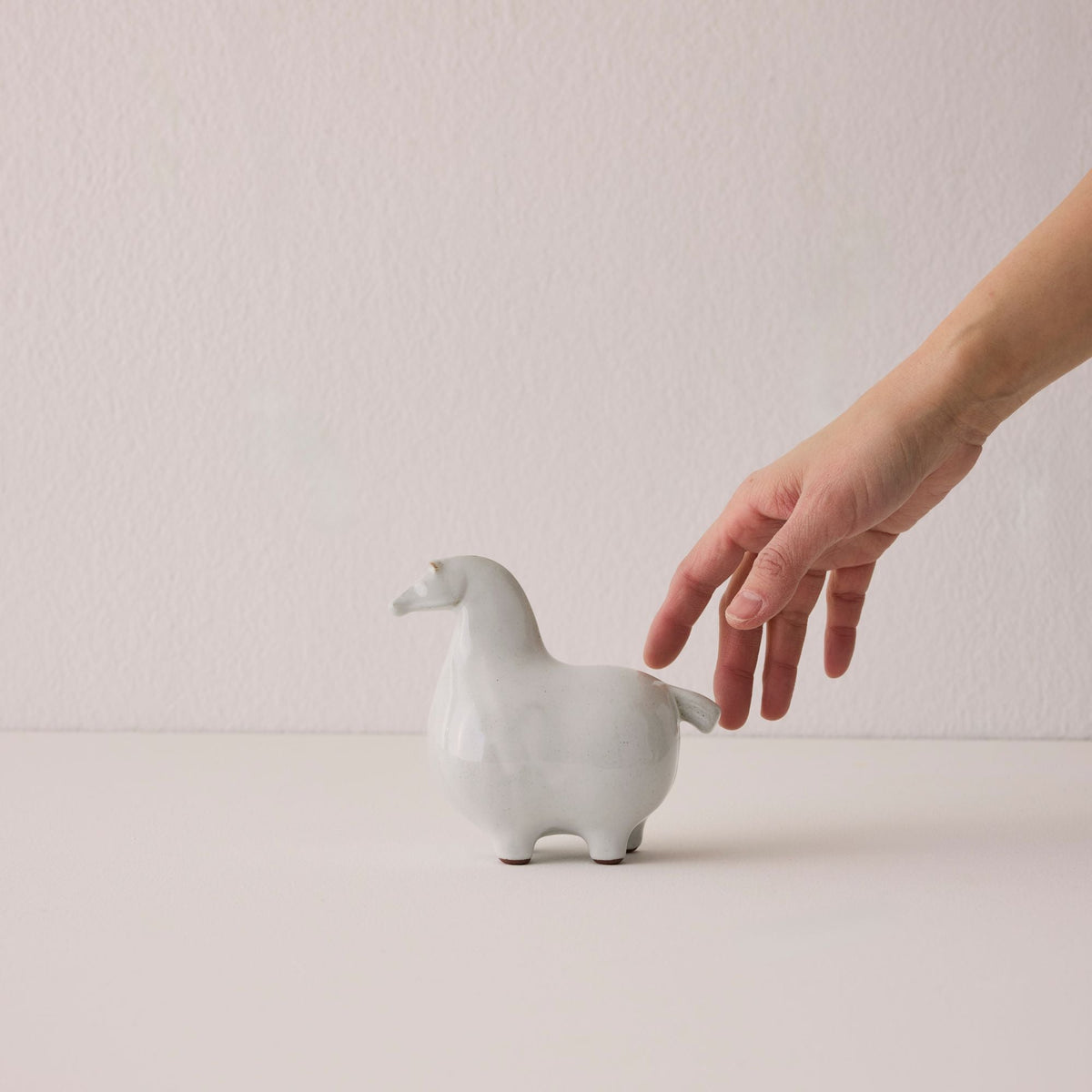 Ceramic Horse Figurine - Glazed
