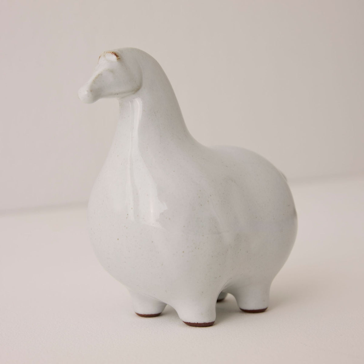 Ceramic Horse Figurine - Glazed