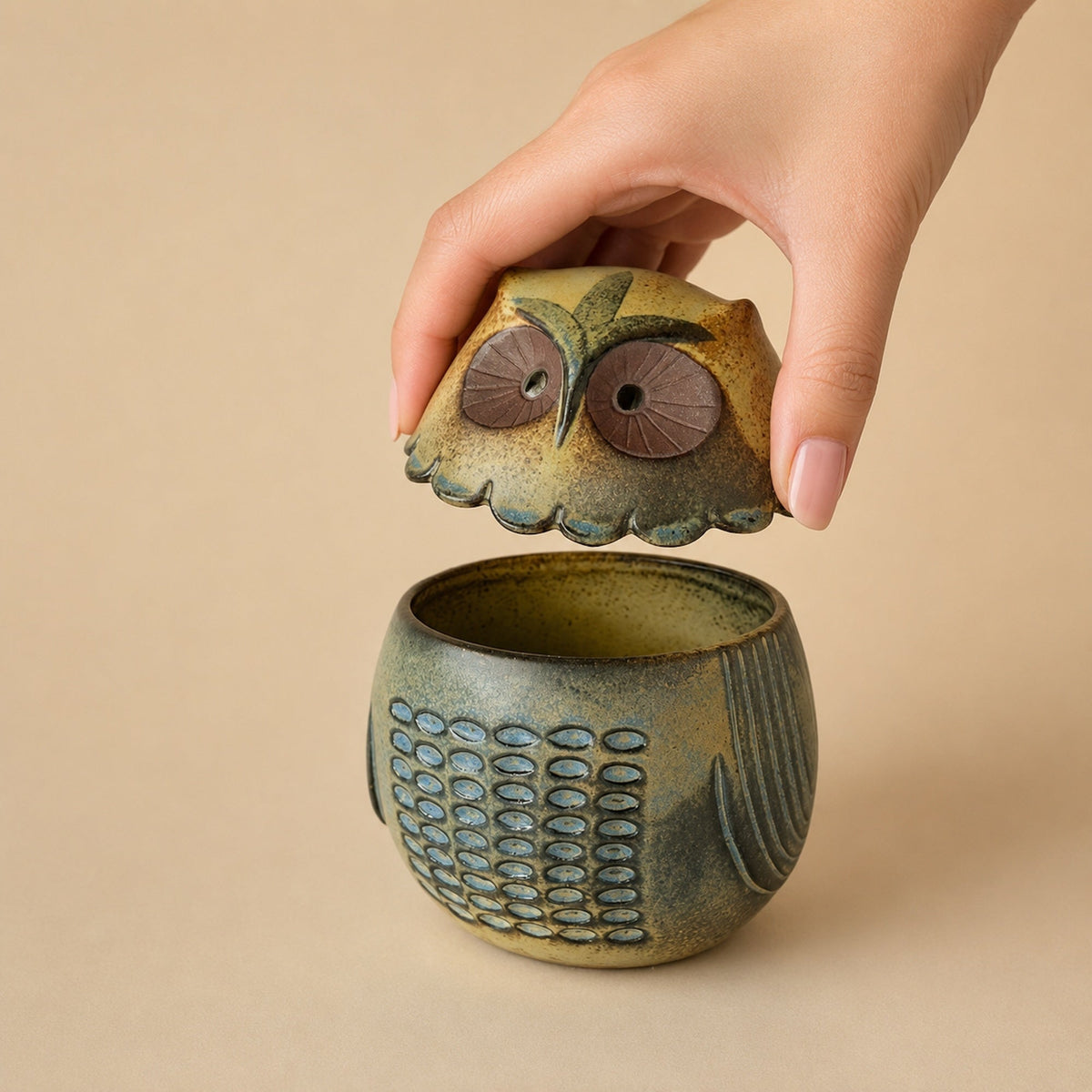 Ceramic Owl Box