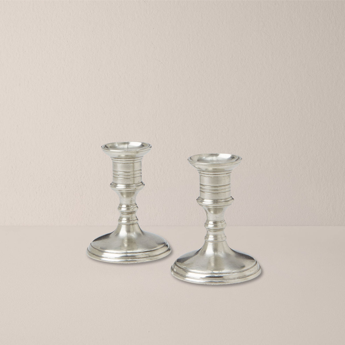 Prato Pewter Candlesticks - Set of 2