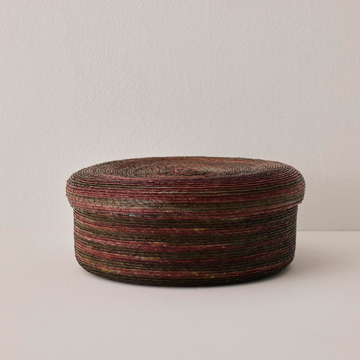 Round Woven Lidded Basket - Exclusive