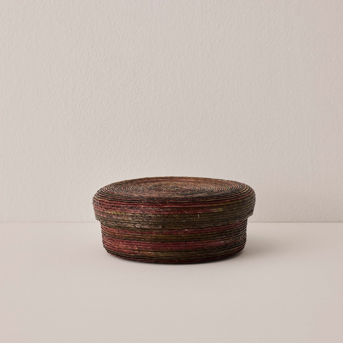 Round Woven Lidded Basket - Exclusive