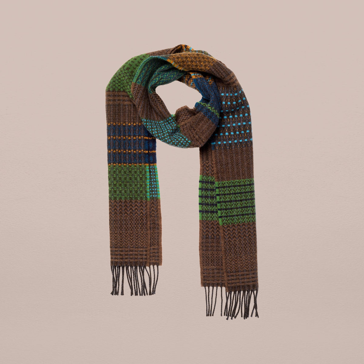 Merino Lambswool Walton Scarf - Hedge