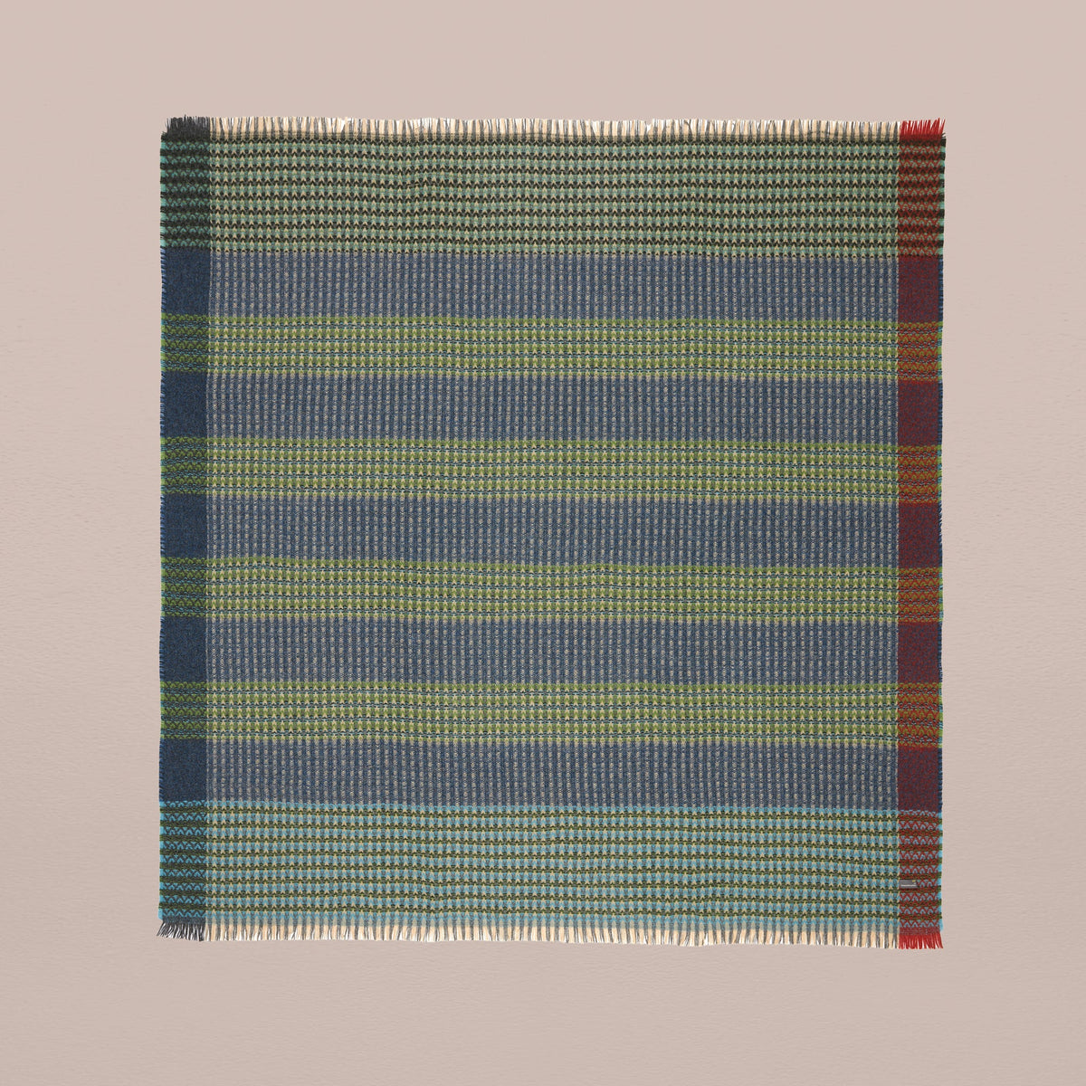 Shetland Wool Ripple Throw - Everglade