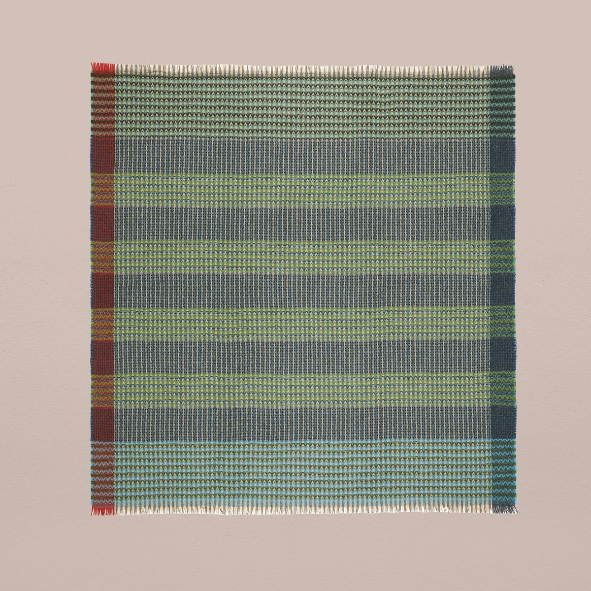 Shetland Wool Ripple Throw - Everglade