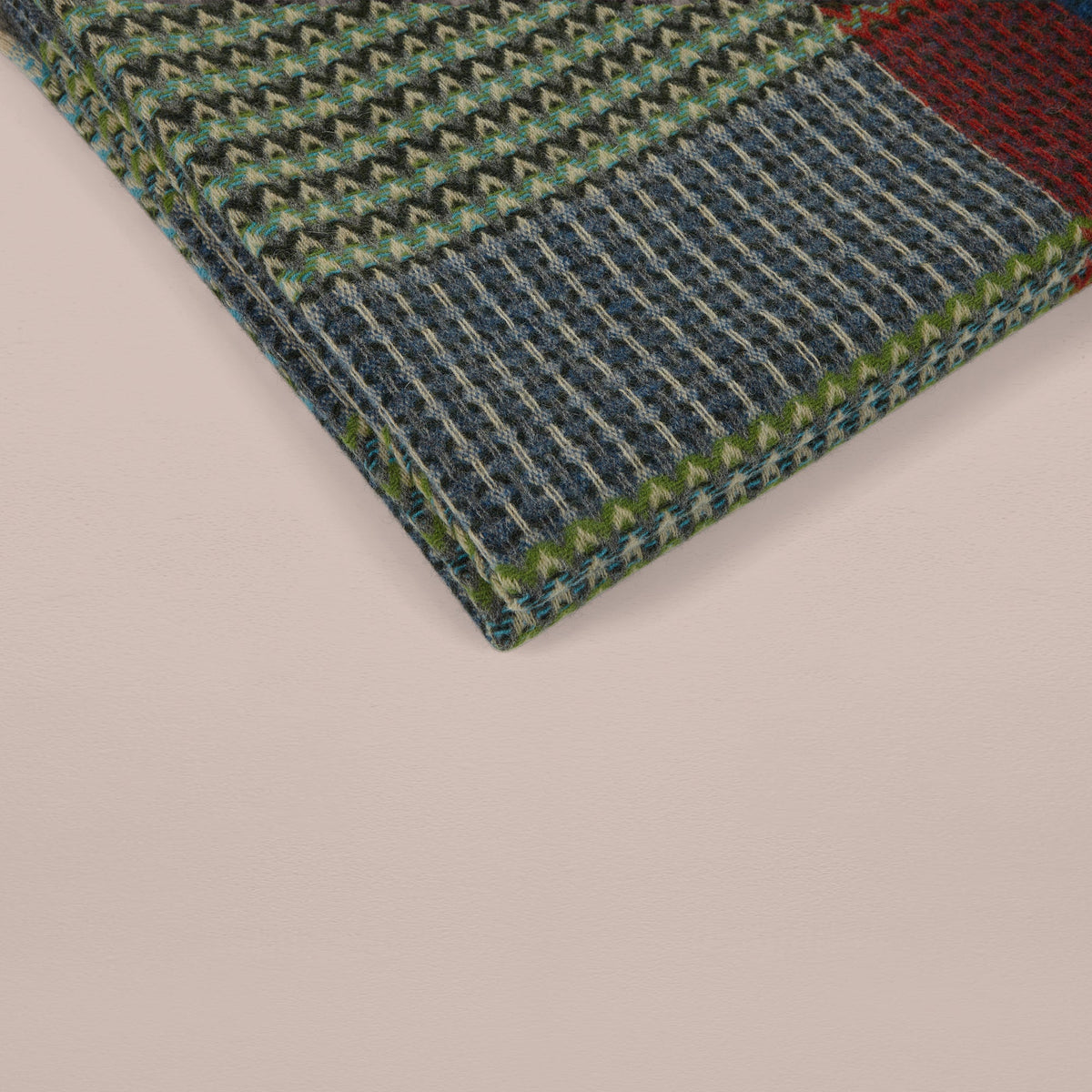 Shetland Wool Ripple Throw - Everglade