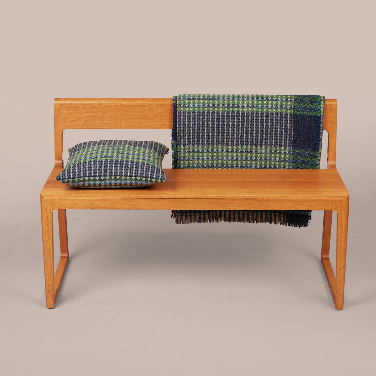 Shetland Wool Ripple Throw - Everglade
