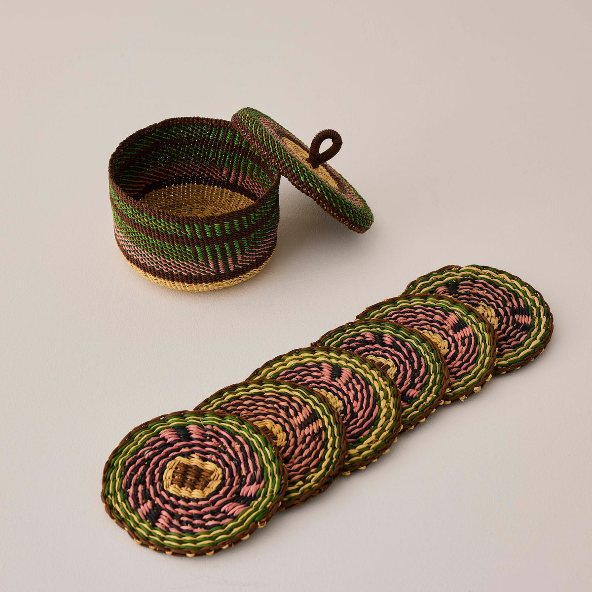 Coasters & Holder - Set of 6 - Exclusive