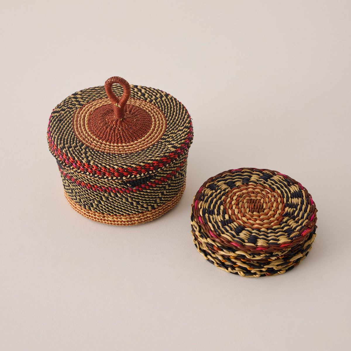 Coasters & Holder - Set of 6 - Exclusive