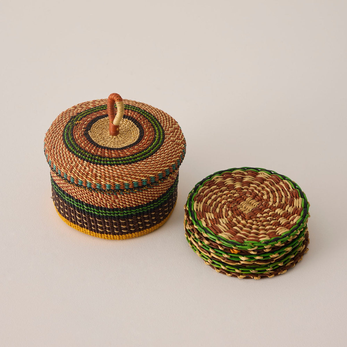 Coasters & Holder - Set of 6 - Exclusive