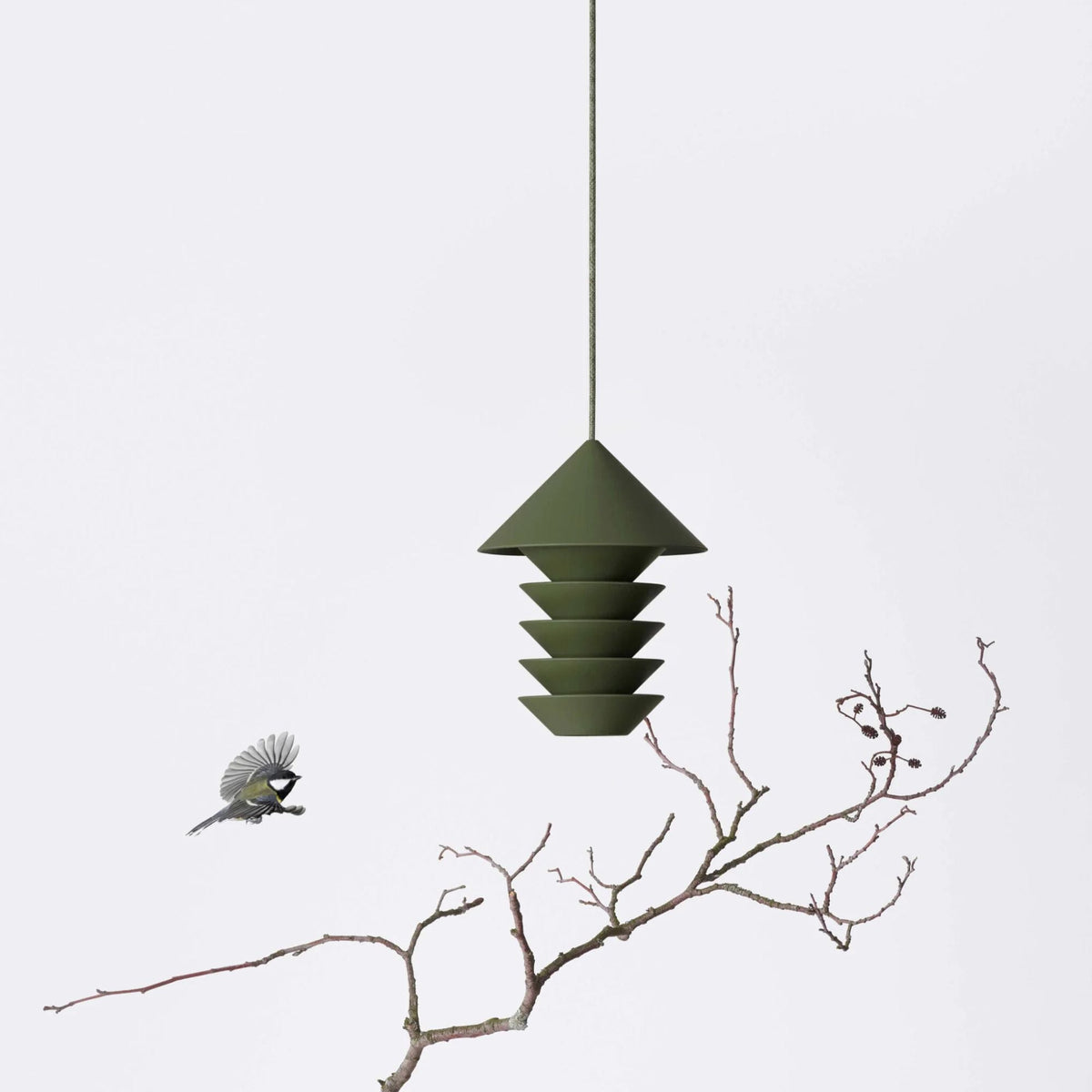 Silo Bird Feeder - Camp Green