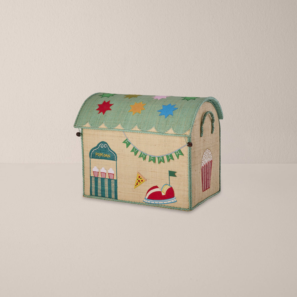 Raffia Storage House Basket - Fun Fair - Medium