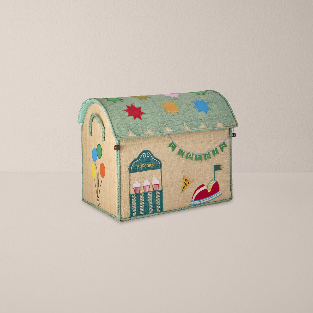 Raffia Storage House Basket - Fun Fair - Medium