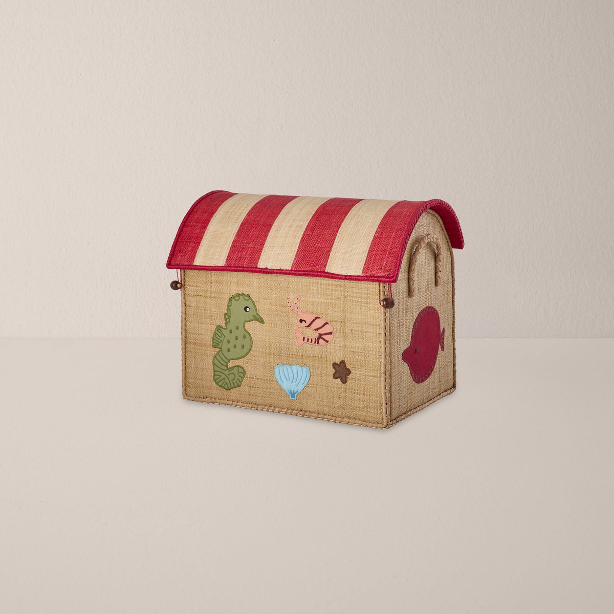 Raffia Storage House Basket - Ocean - Small