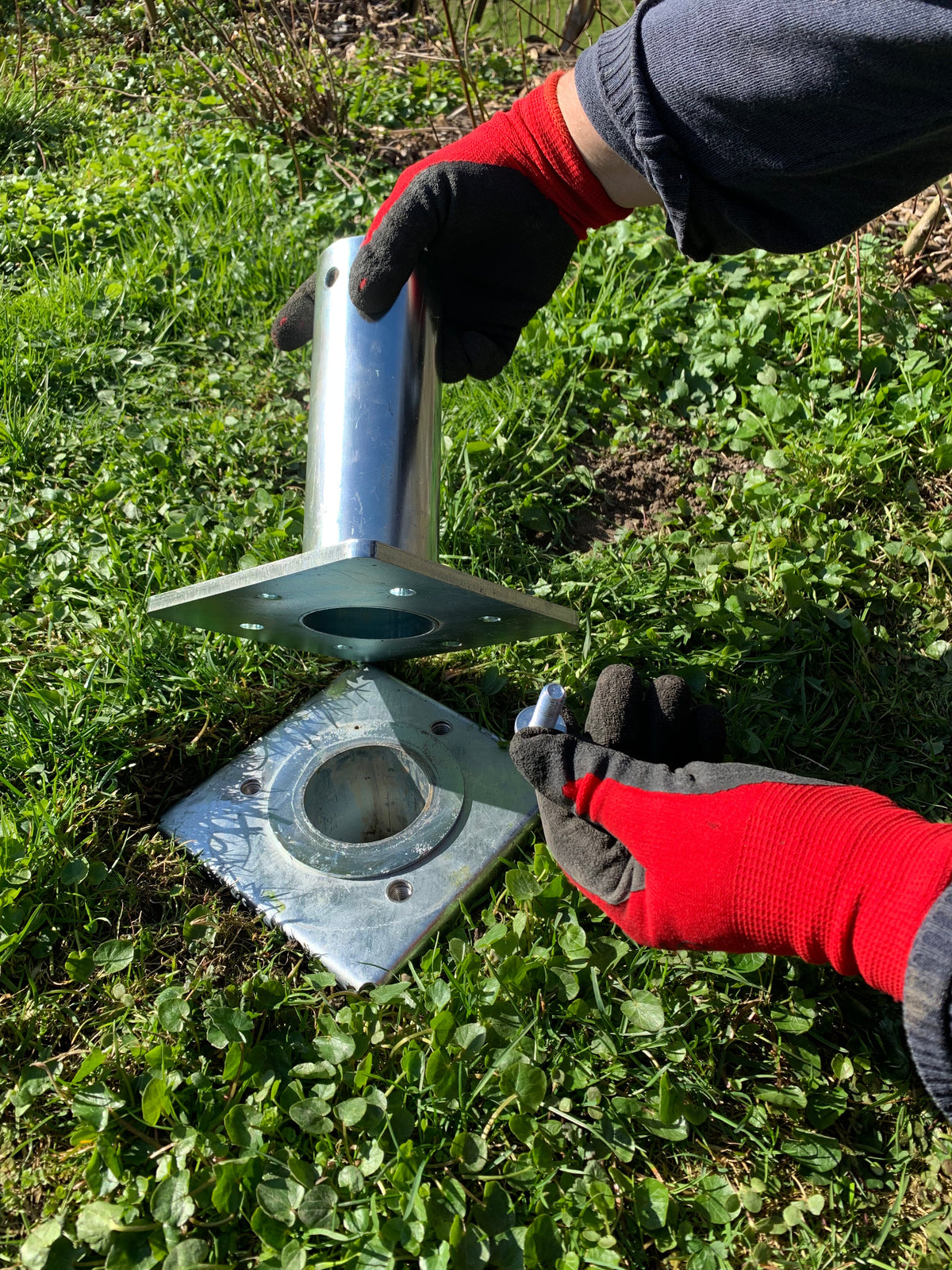 Rohrpfostenaufsatz, für Einschlagfundament FundaFix von 60 auf 76 mm