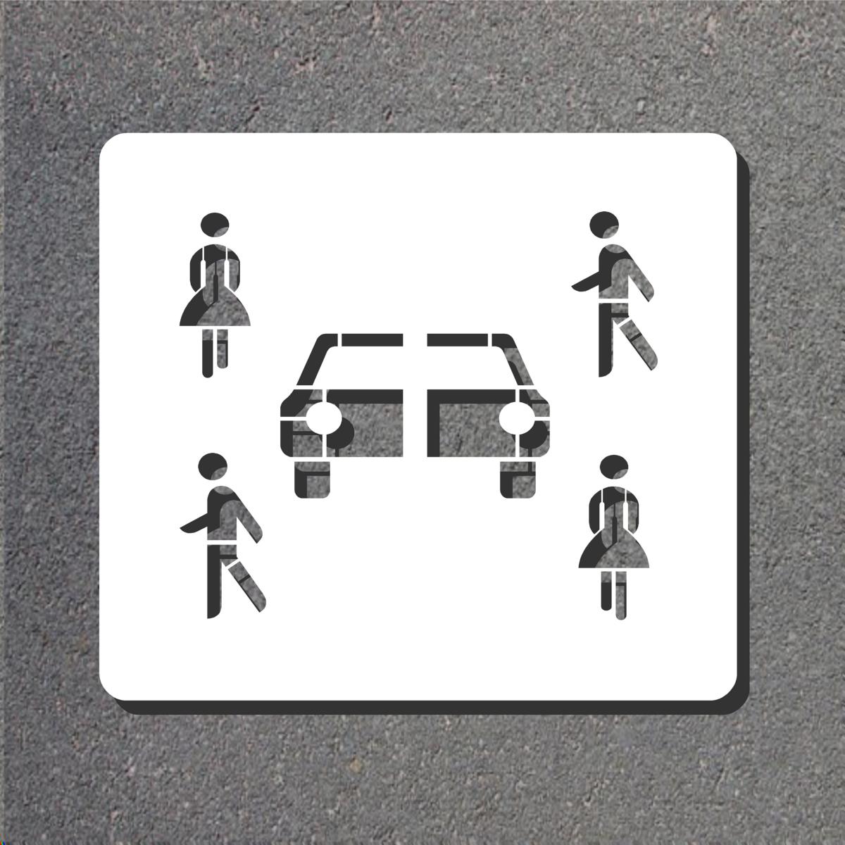 Schablone VZ1010-70 Carsharing, 600 x 515 mm, Kunststoff 0,8 mm