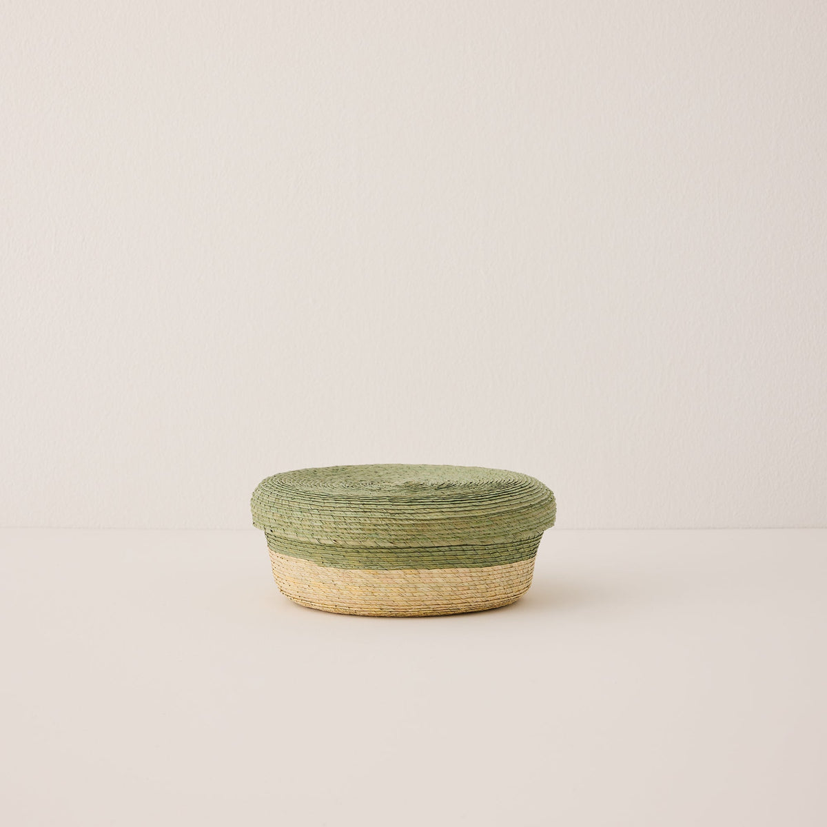 Round Woven Lidded Basket