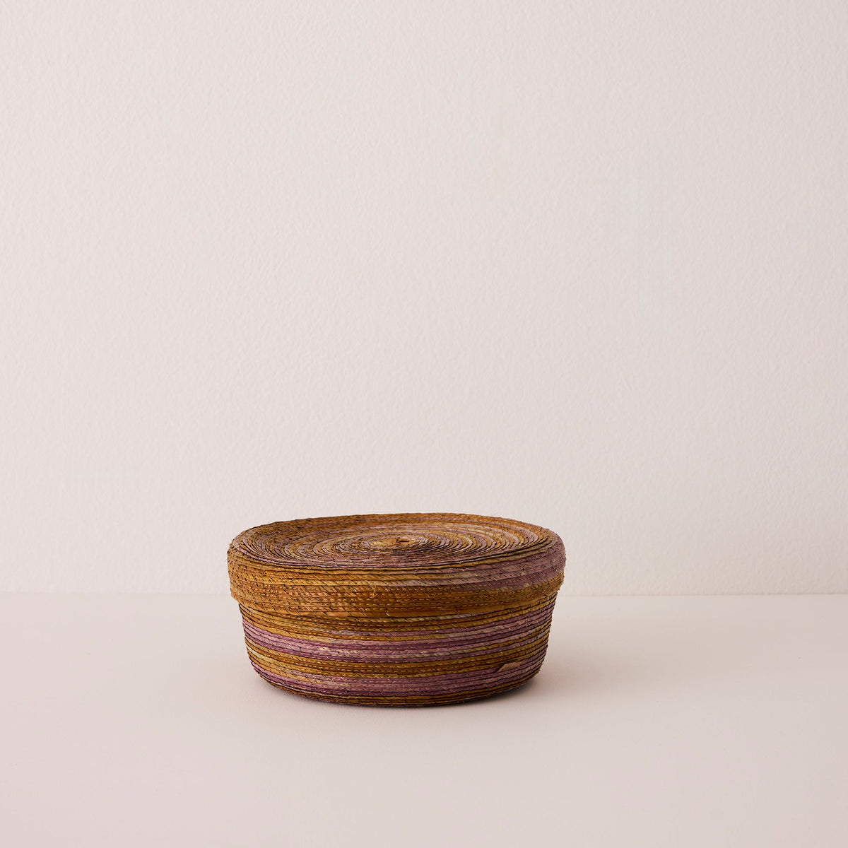 Round Woven Lidded Basket - Exclusive