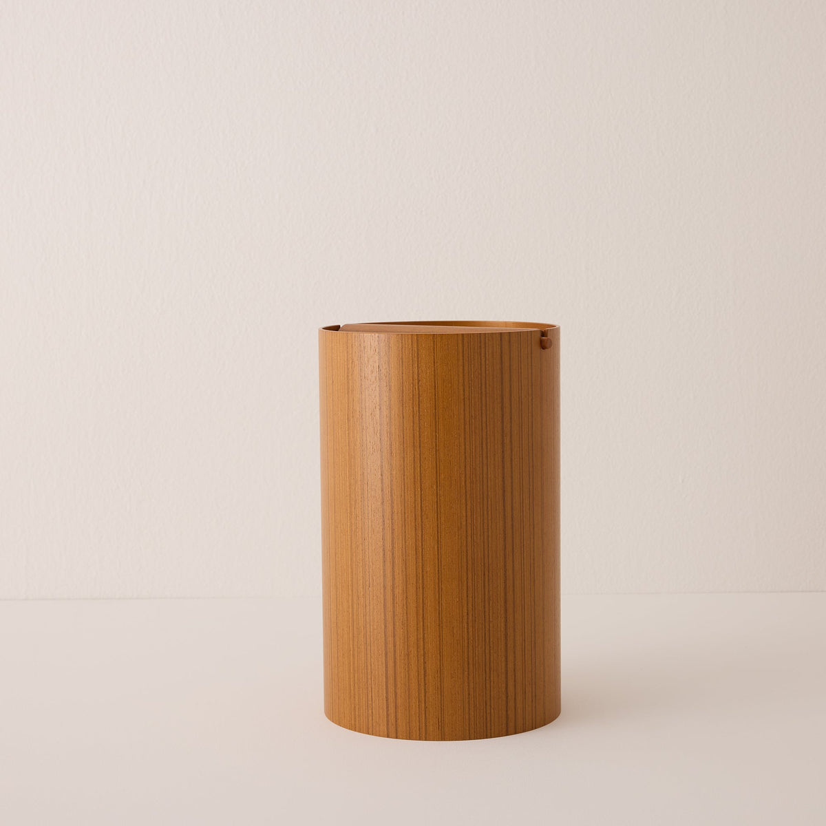 Wooden Waste Basket with Lid - Large
