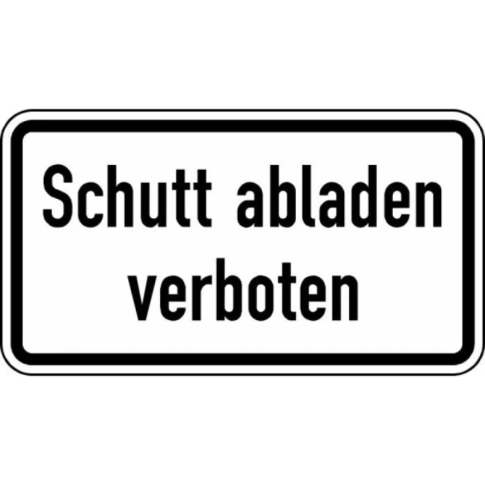Warn- und Hinweisschild WH 10 – Schutt abladen verboten
