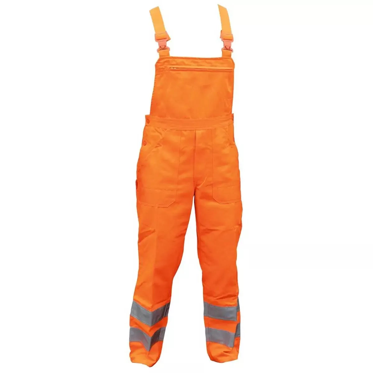 Warnschutz-Latzhose einfarbig, Farbe warnorange